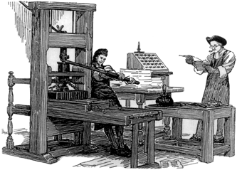 Colonial printing press