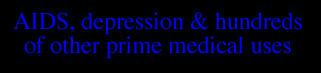 AIDS, DEPRESSION & HUNDREDS OF OTHER PRIME MEDICAL USES